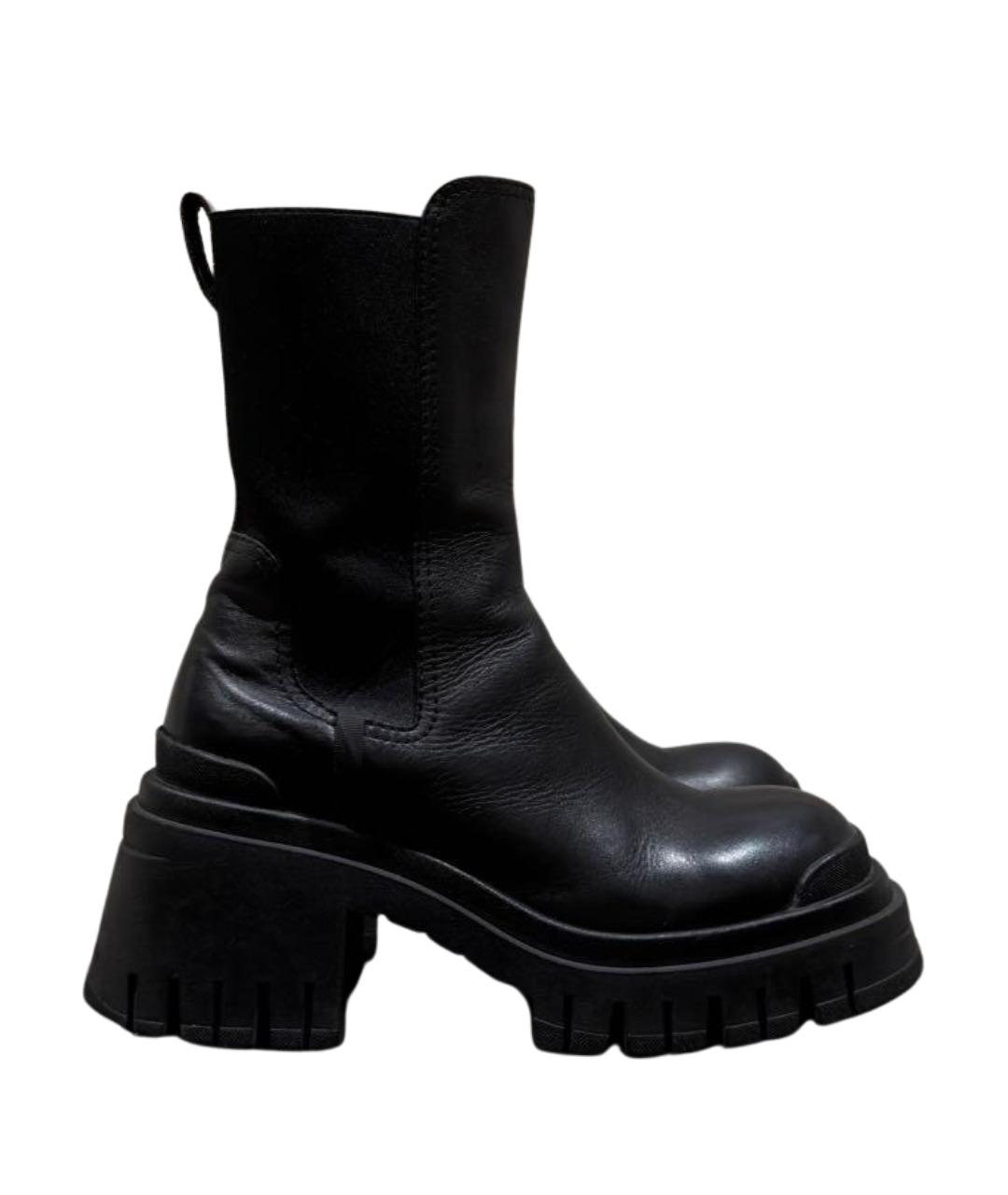 PREMIATA Черные кожаные ботинки, фото 1