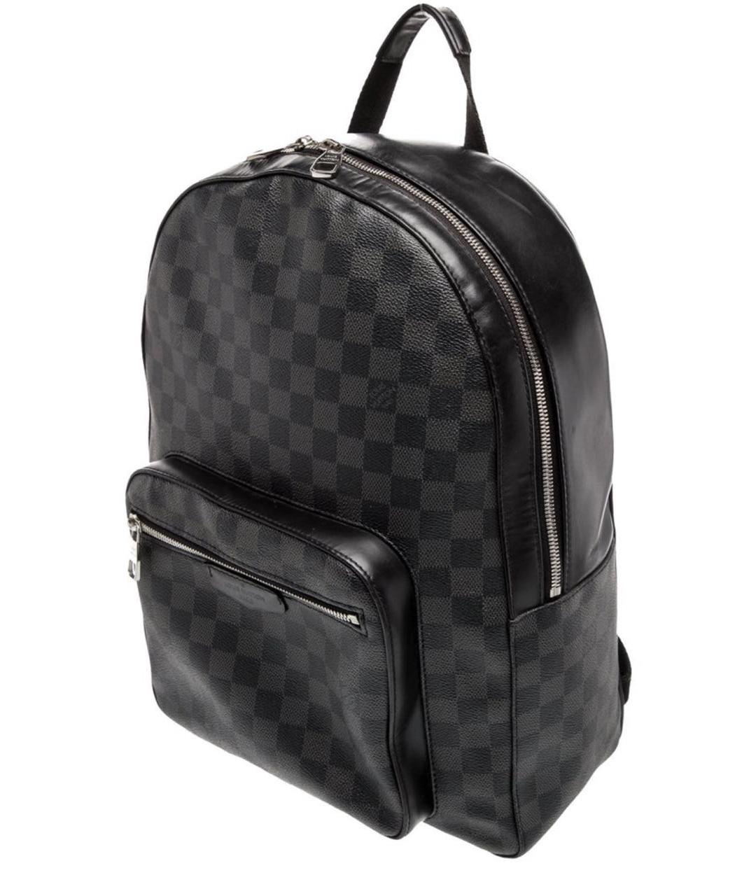 LOUIS VUITTON Черный кожаный рюкзак, фото 2