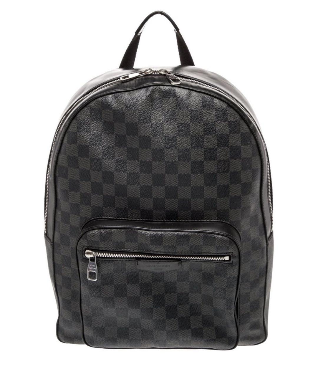 LOUIS VUITTON Черный кожаный рюкзак, фото 6