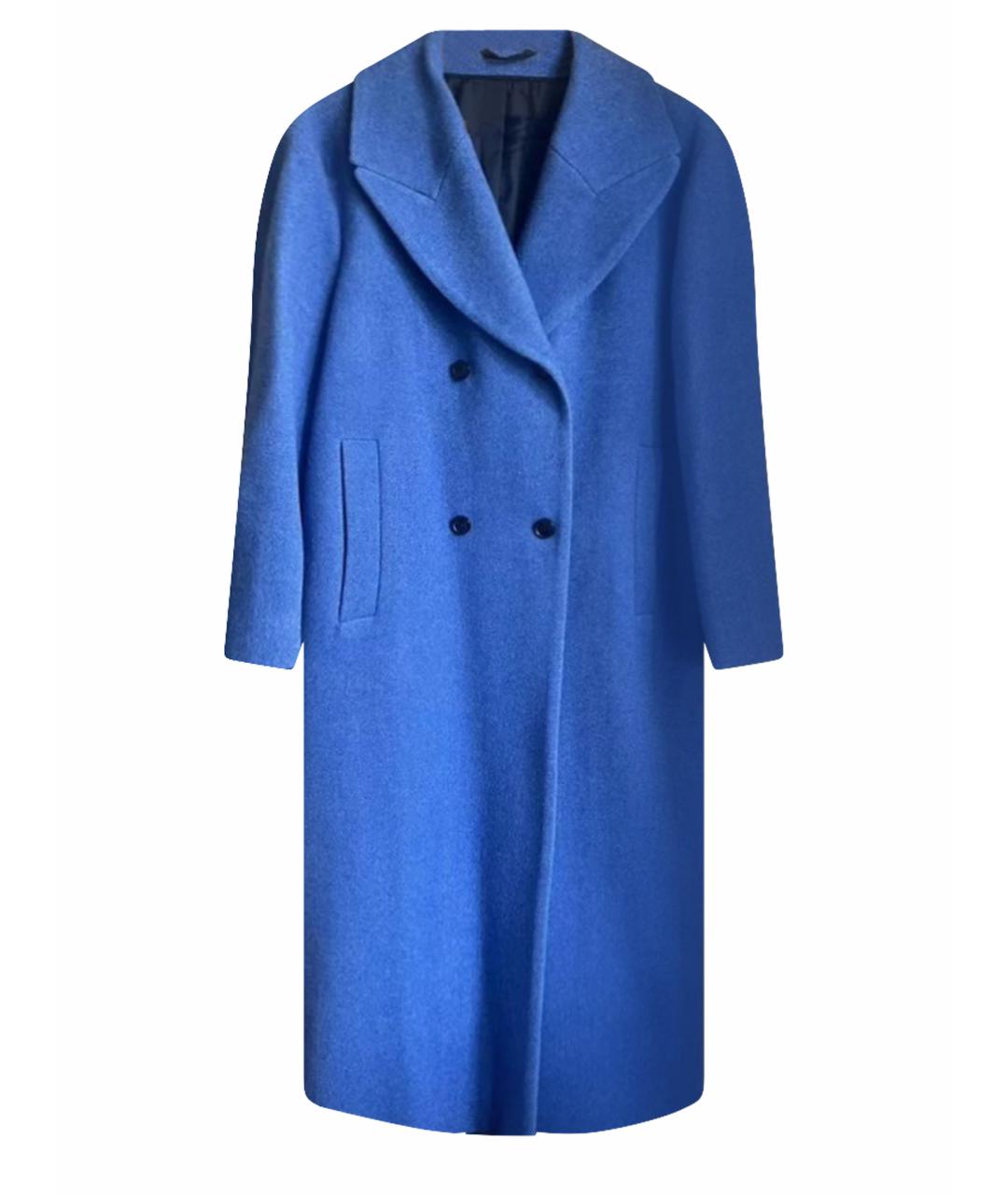 COS Синее шерстяное пальто, фото 1