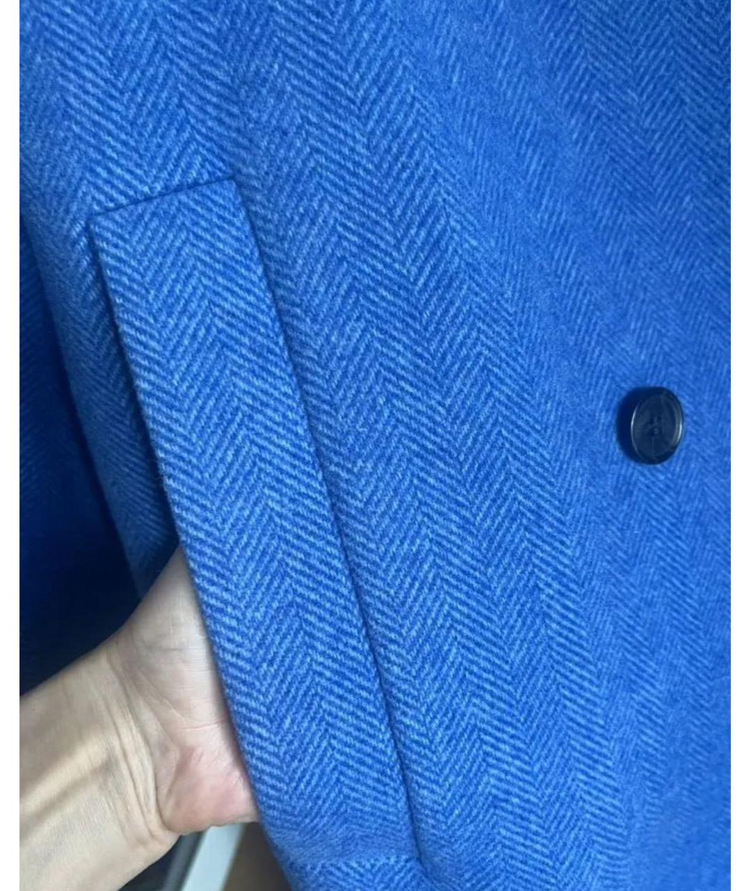 COS Синее шерстяное пальто, фото 3
