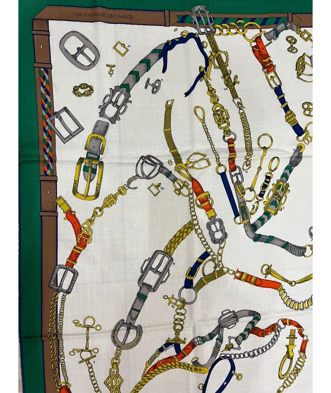 HERMES Мульти кашемировый платок, фото 5