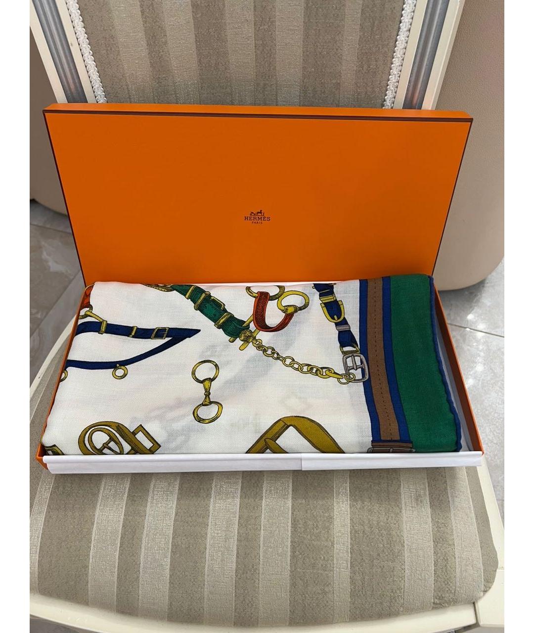 HERMES Мульти кашемировый платок, фото 3