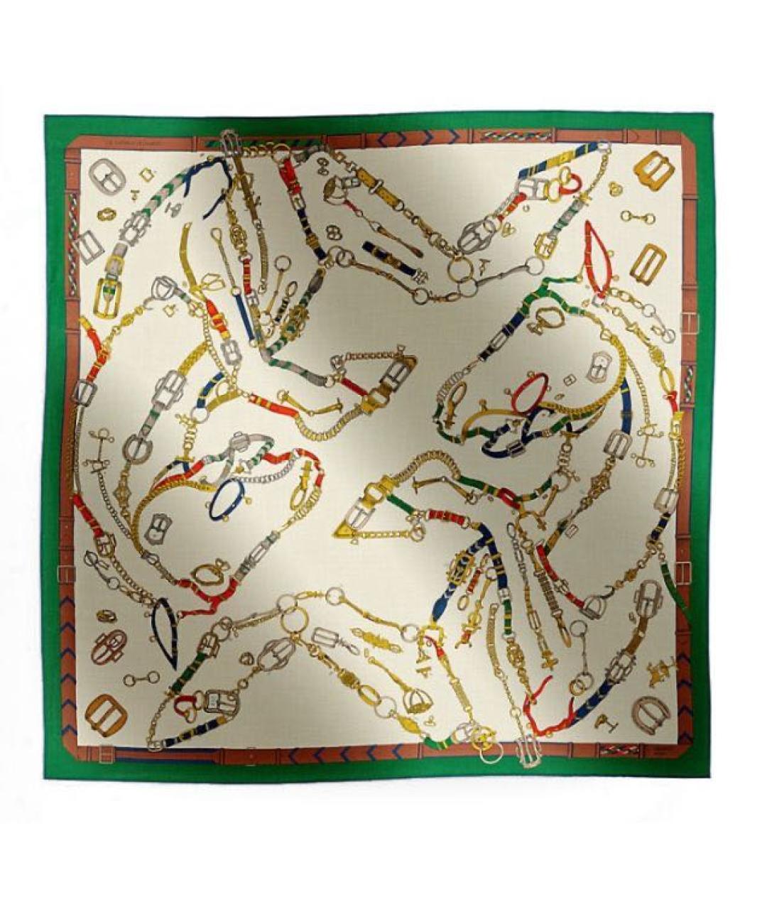 HERMES Мульти кашемировый платок, фото 1