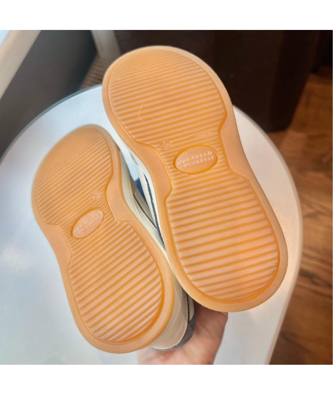 BRUNELLO CUCINELLI Белые кожаные кеды, фото 8