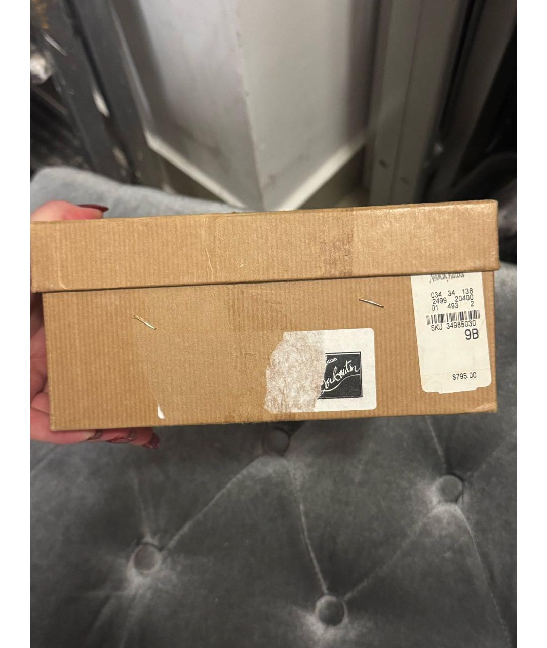 CHRISTIAN LOUBOUTIN Черные кожаные туфли, фото 5