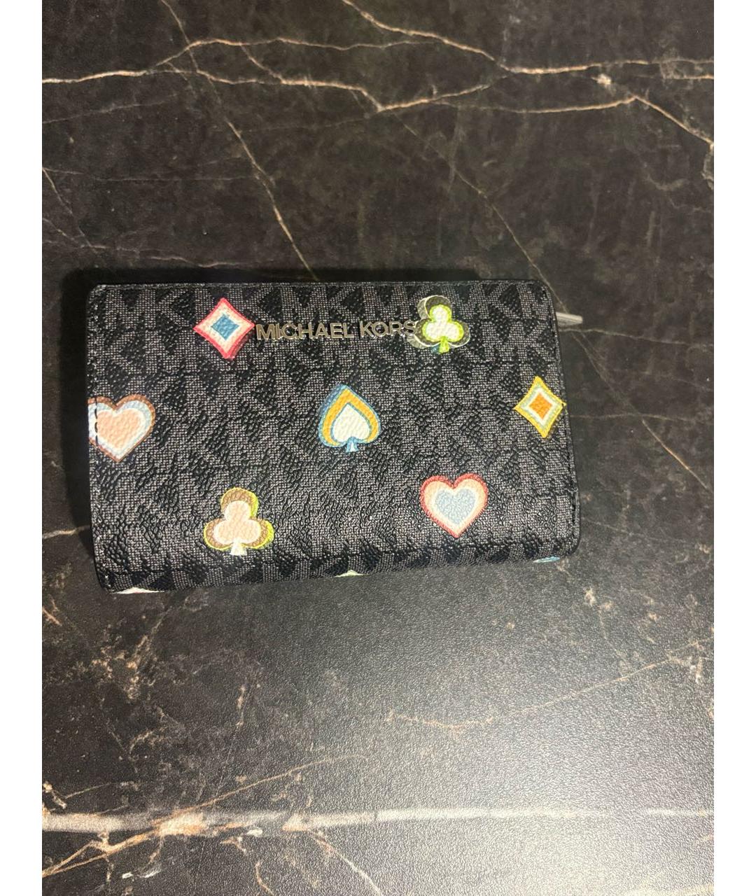 MICHAEL KORS Черный кошелек из искусственной кожи, фото 4