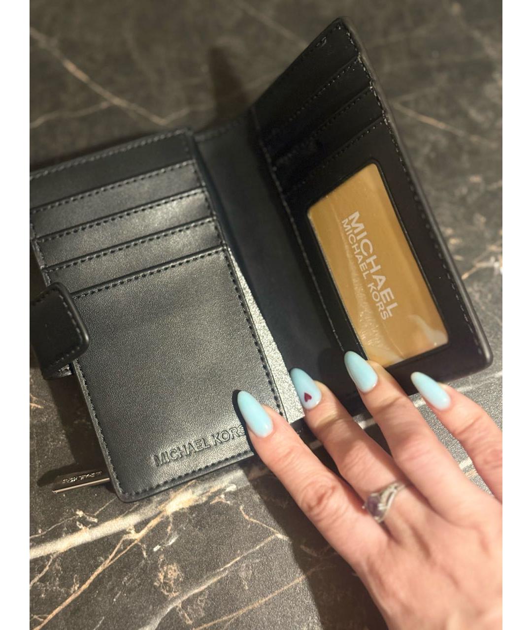 MICHAEL KORS Черный кошелек из искусственной кожи, фото 3