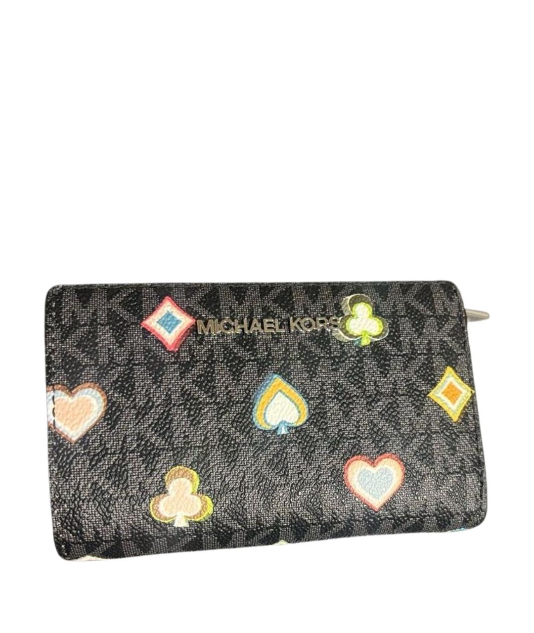 MICHAEL KORS Черный кошелек из искусственной кожи, фото 1