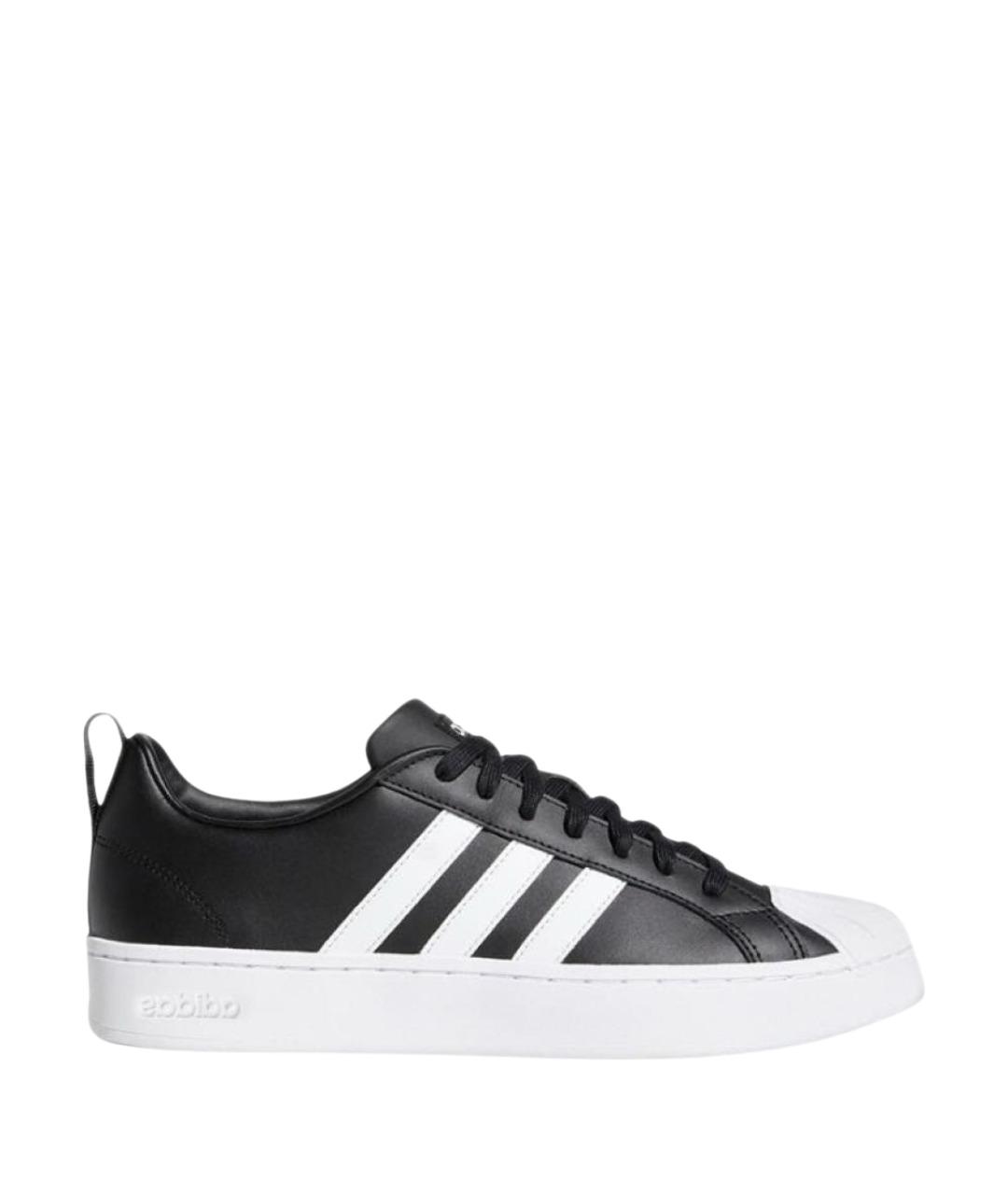 ADIDAS Черные кожаные кроссовки, фото 1