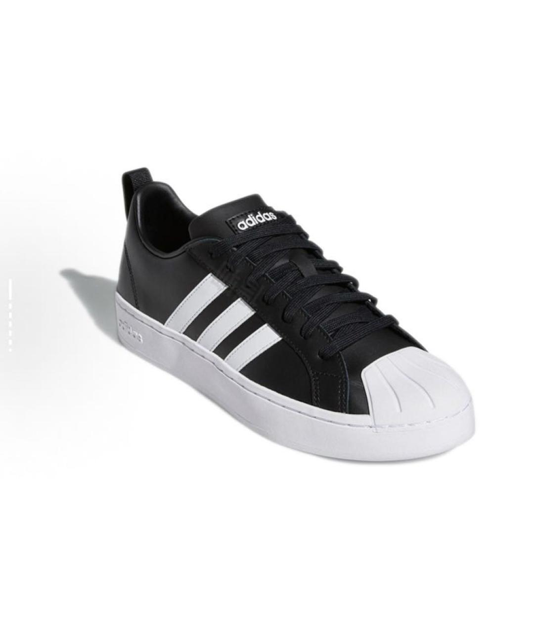 ADIDAS Черные кожаные кроссовки, фото 3