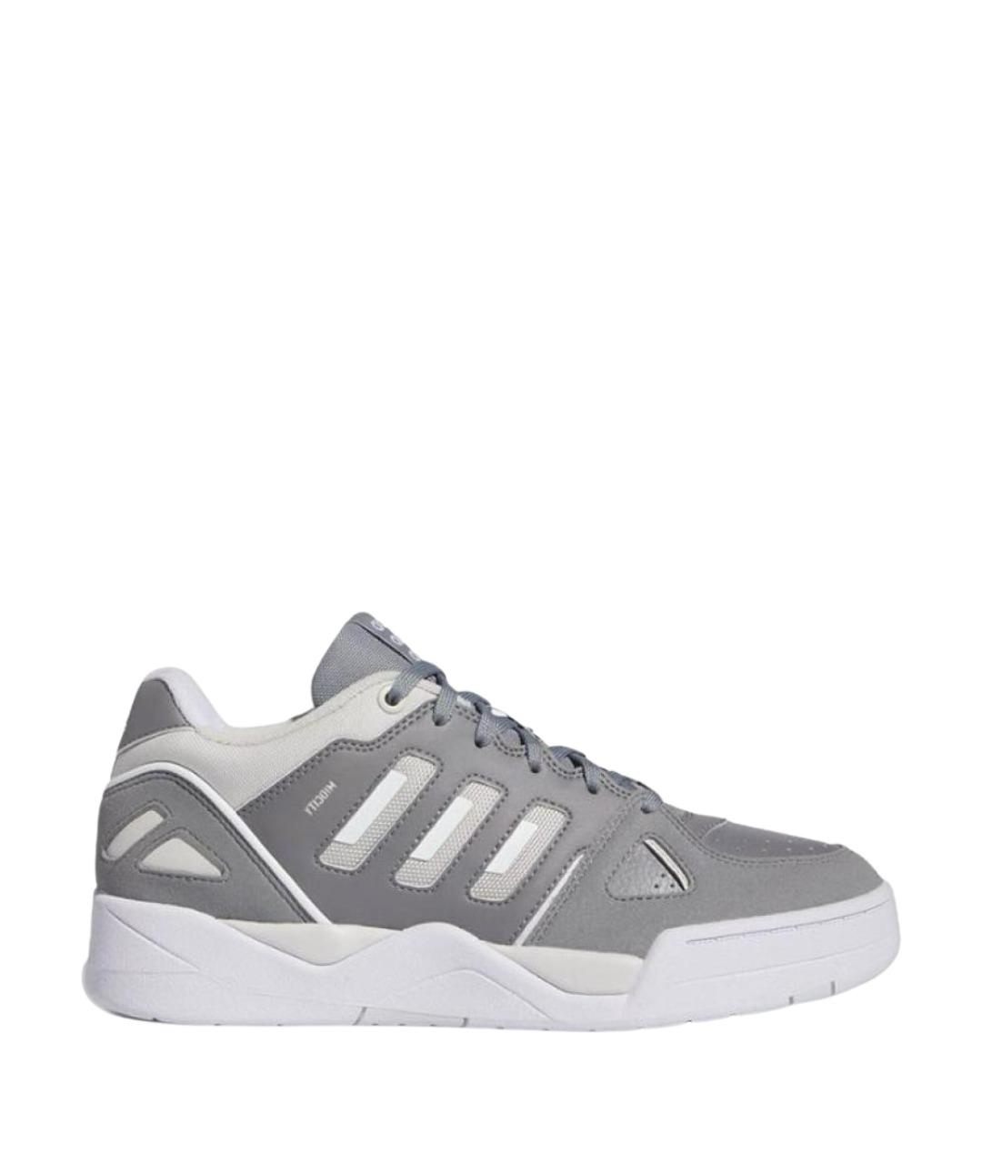 ADIDAS Серые кожаные кроссовки, фото 1