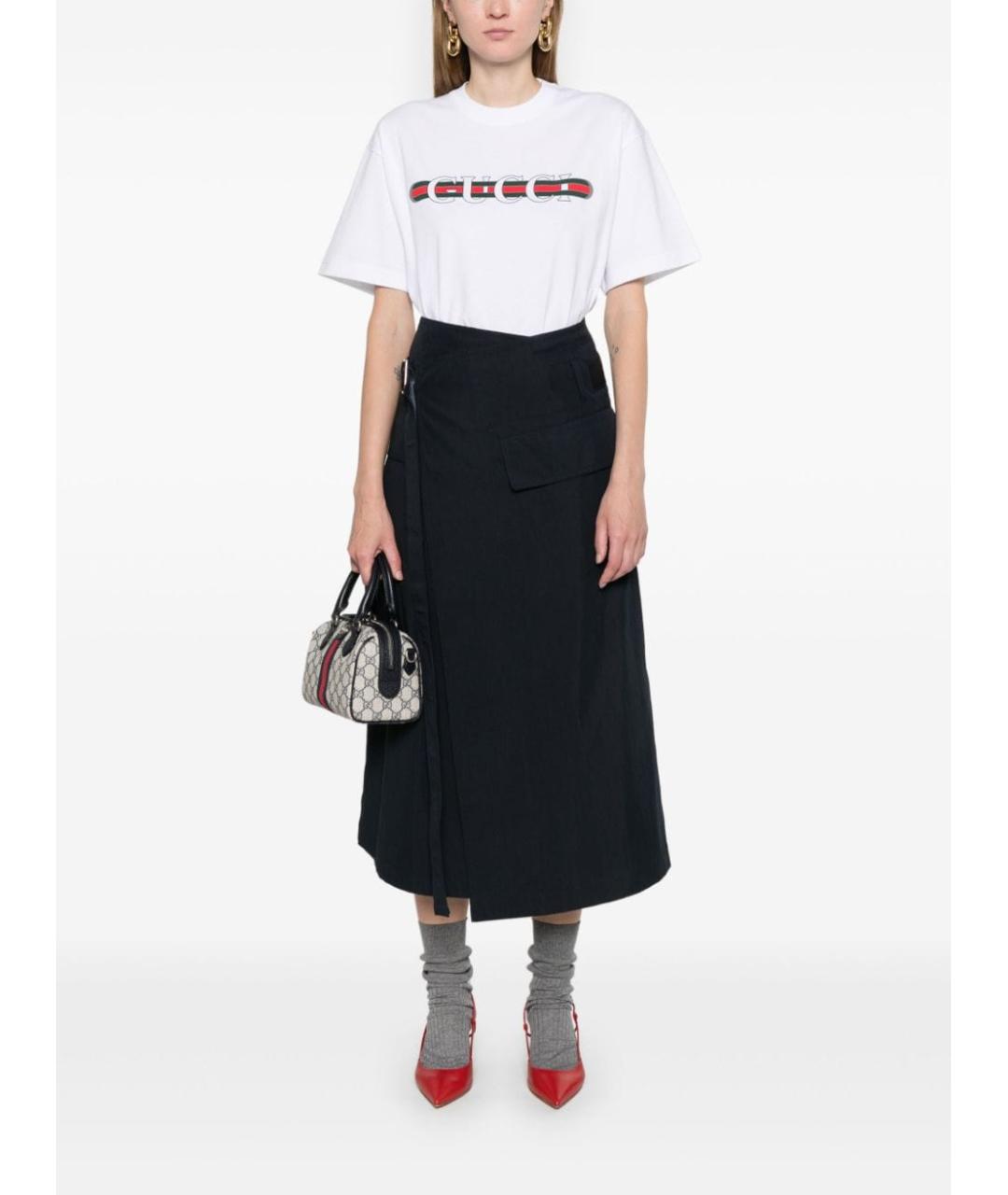 GUCCI Белая хлопковая футболка, фото 3