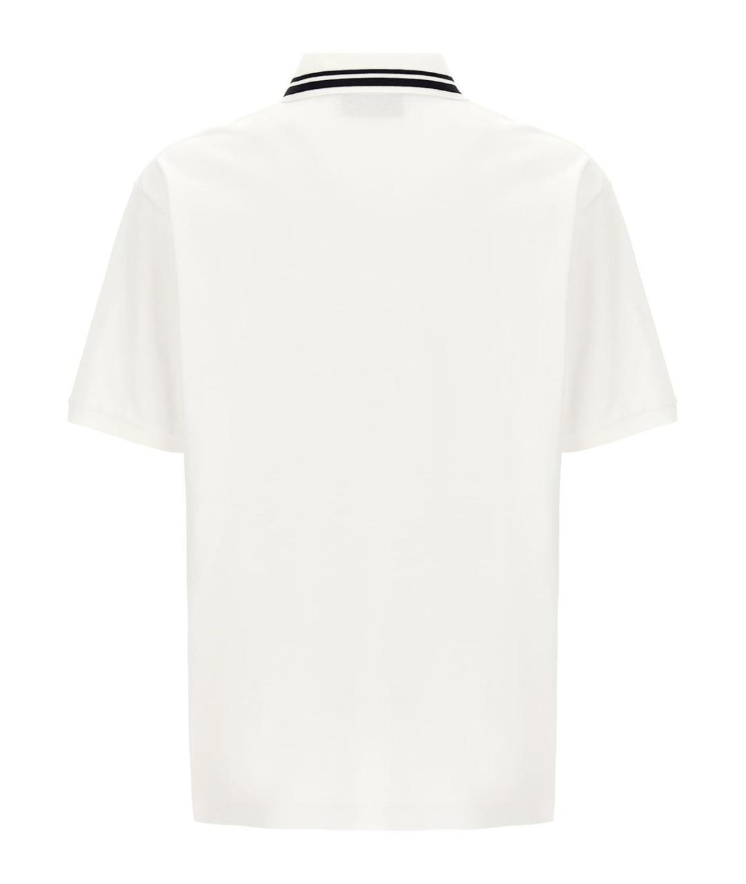 GUCCI Белое хлопковое поло с коротким рукавом, фото 2