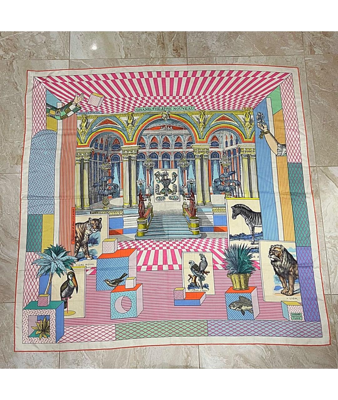 HERMES Мульти кашемировый платок, фото 2