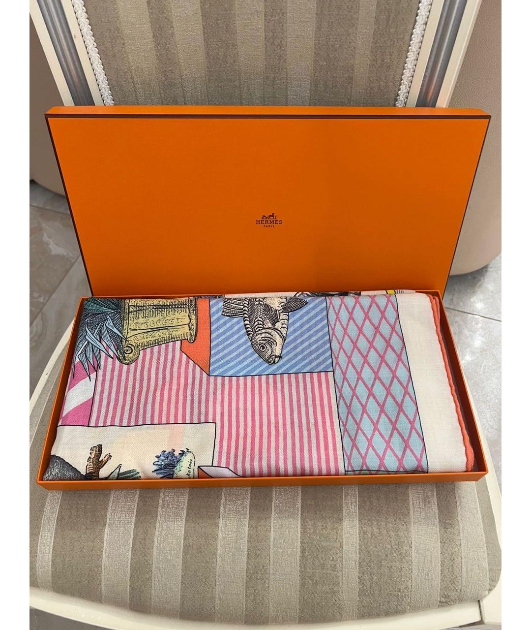 HERMES Мульти кашемировый платок, фото 4