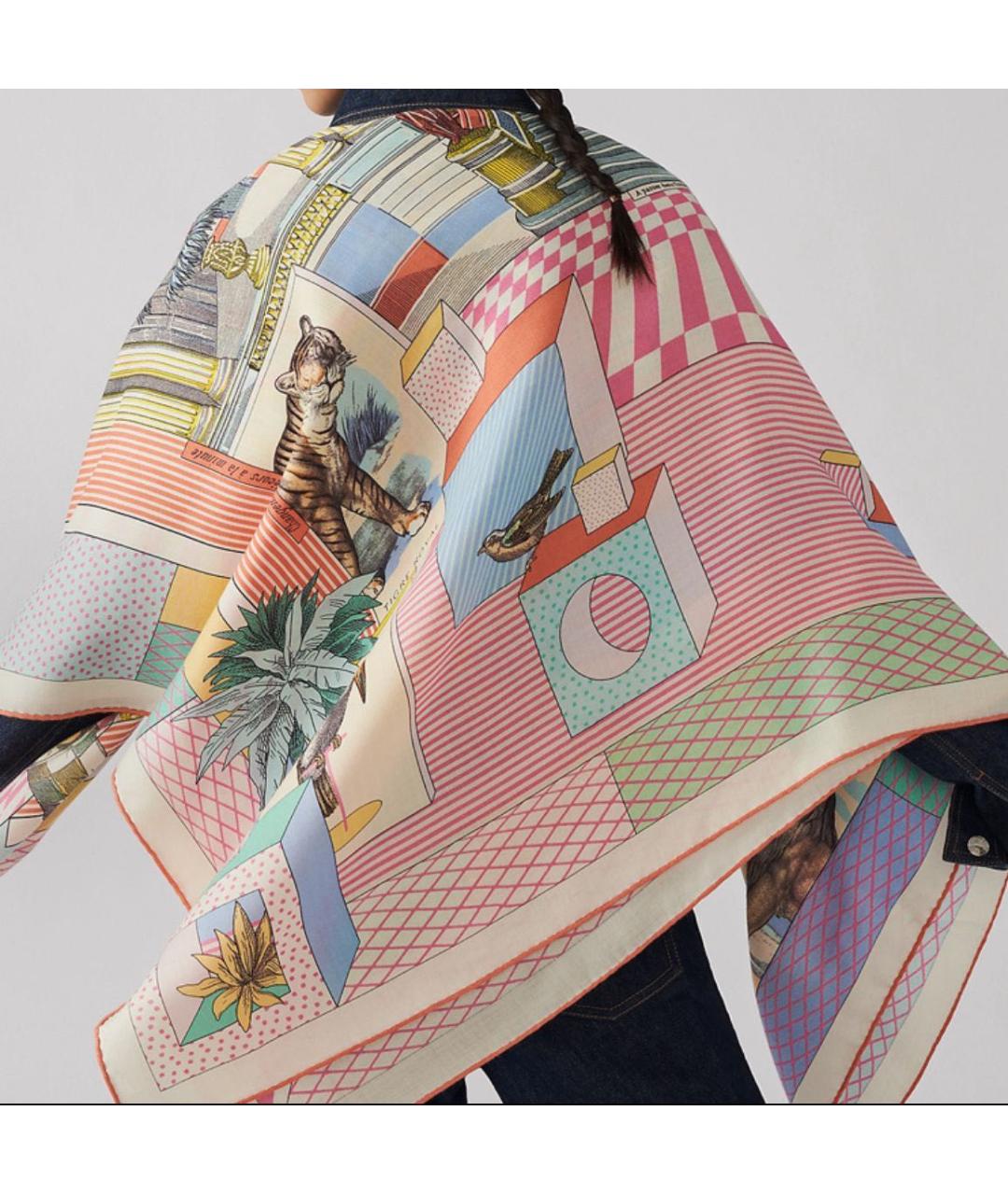 HERMES Мульти кашемировый платок, фото 3