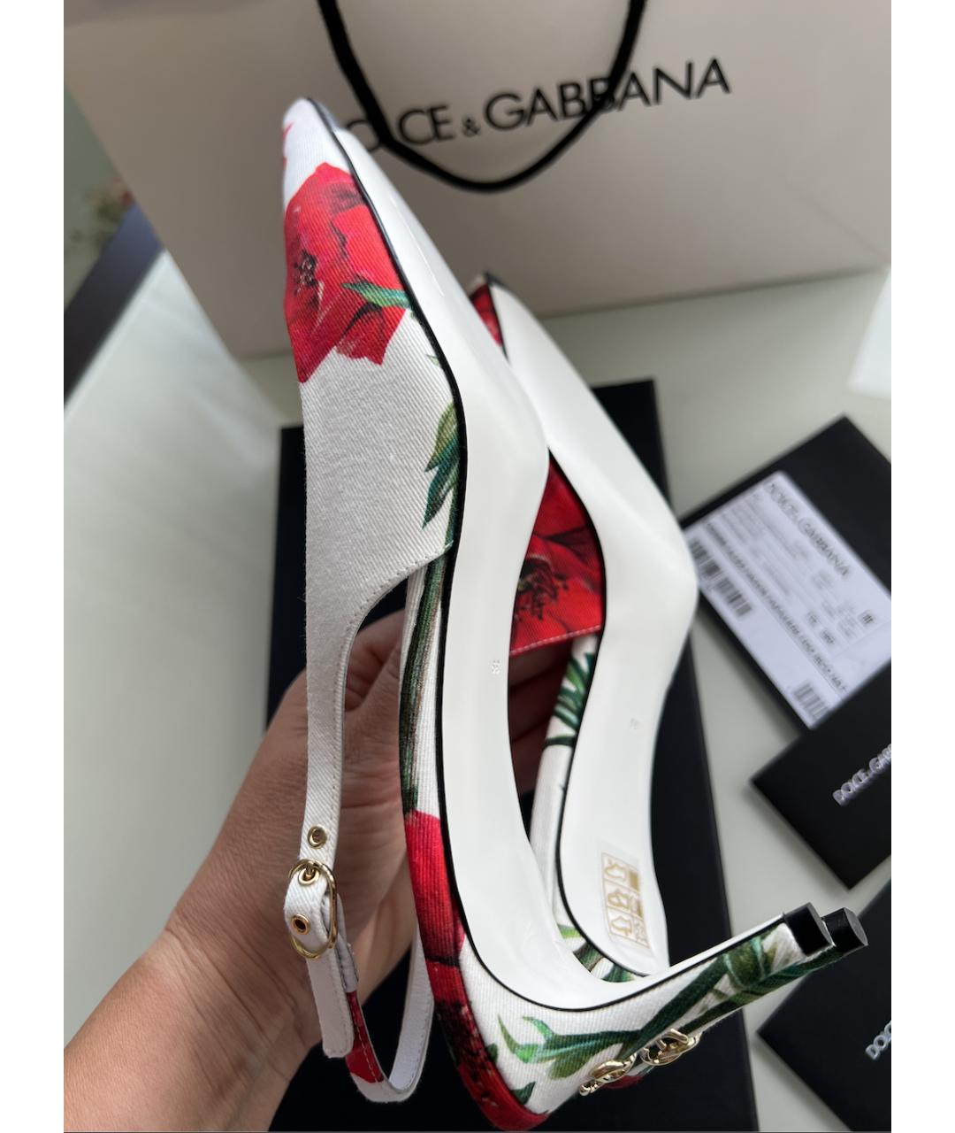 DOLCE&GABBANA Мульти текстильные туфли, фото 4