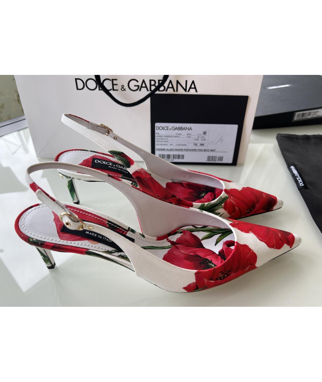 DOLCE&GABBANA Мульти текстильные туфли, фото 7