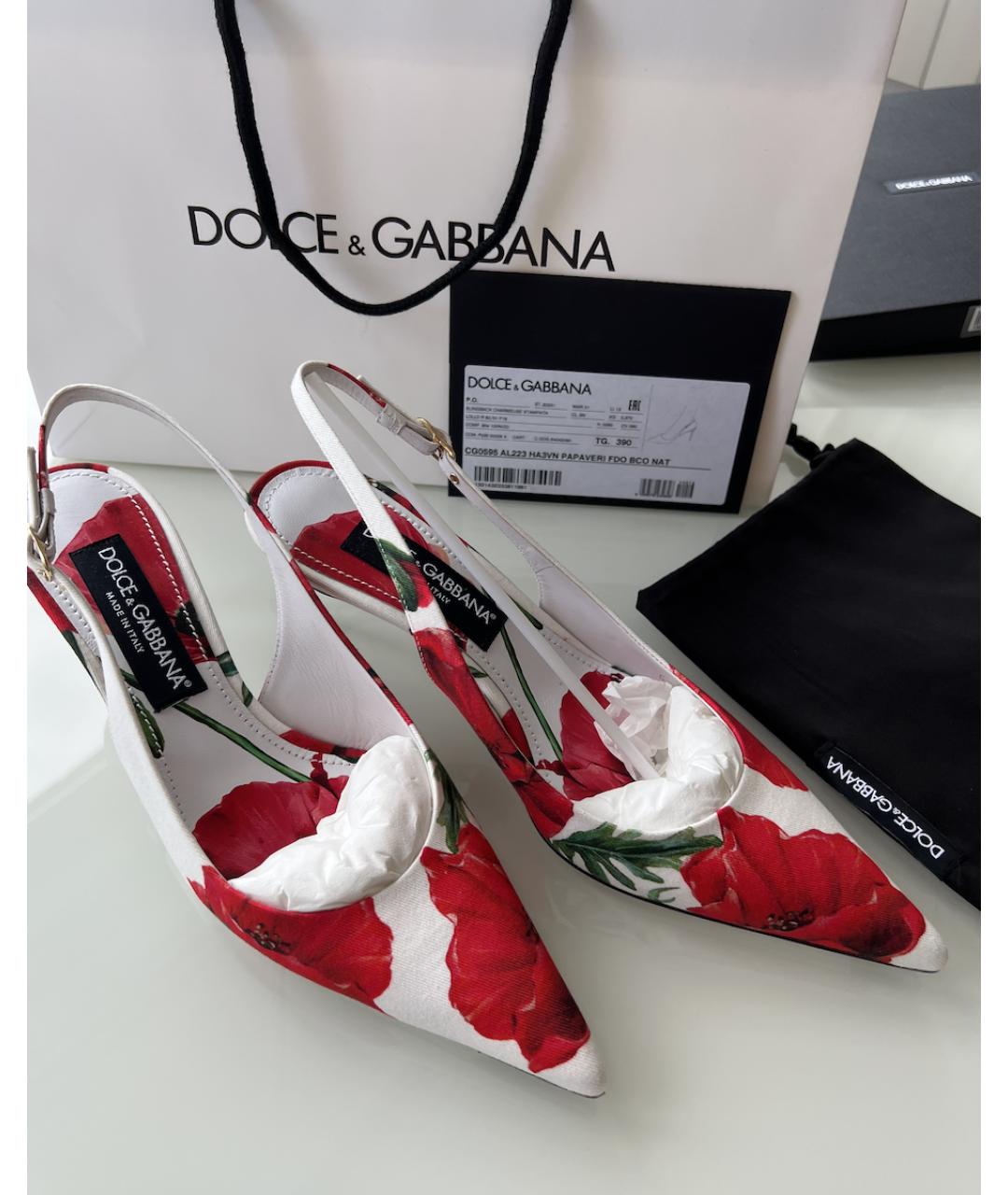 DOLCE&GABBANA Мульти текстильные туфли, фото 6