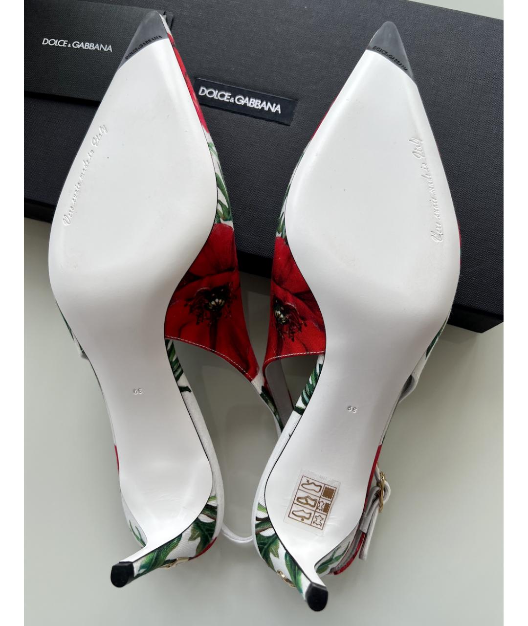 DOLCE&GABBANA Мульти текстильные туфли, фото 5