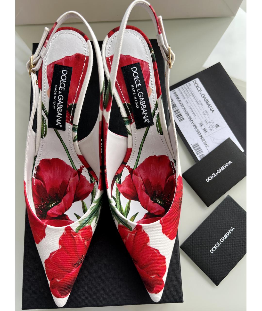 DOLCE&GABBANA Мульти текстильные туфли, фото 2