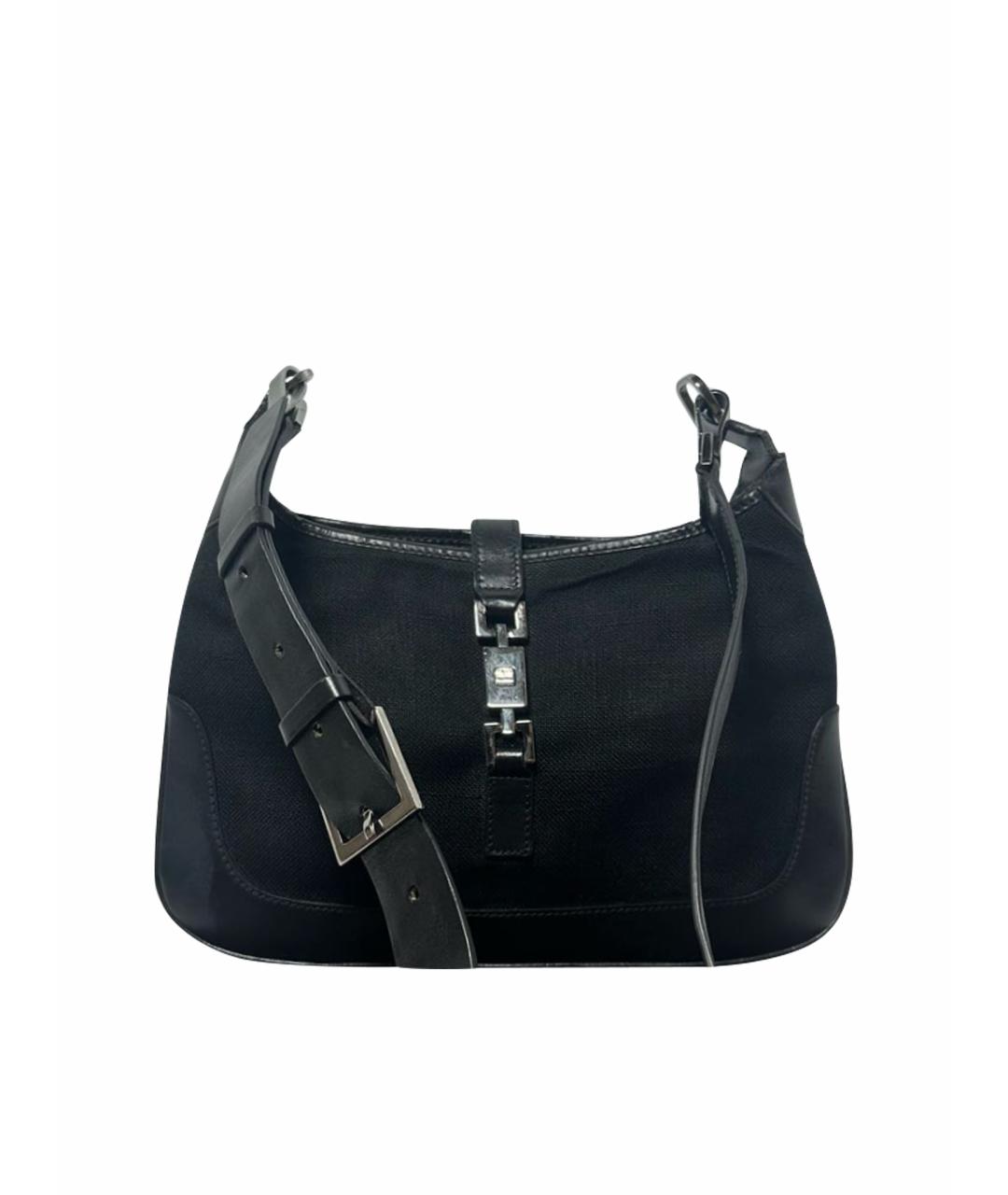 GUCCI Черная тканевая сумка через плечо, фото 1