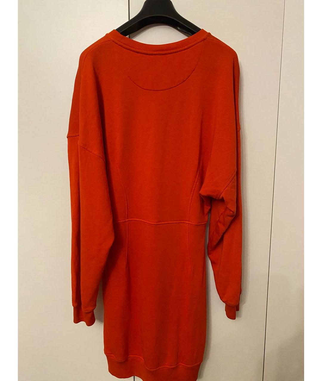 PINKO Оранжевое хлопковое повседневное платье, фото 2