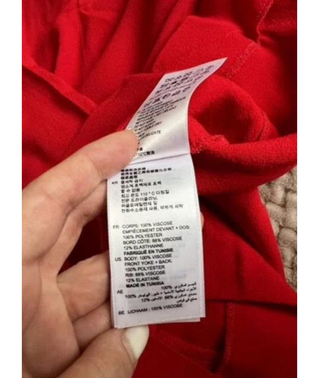 SANDRO Красное вискозное коктейльное платье, фото 7