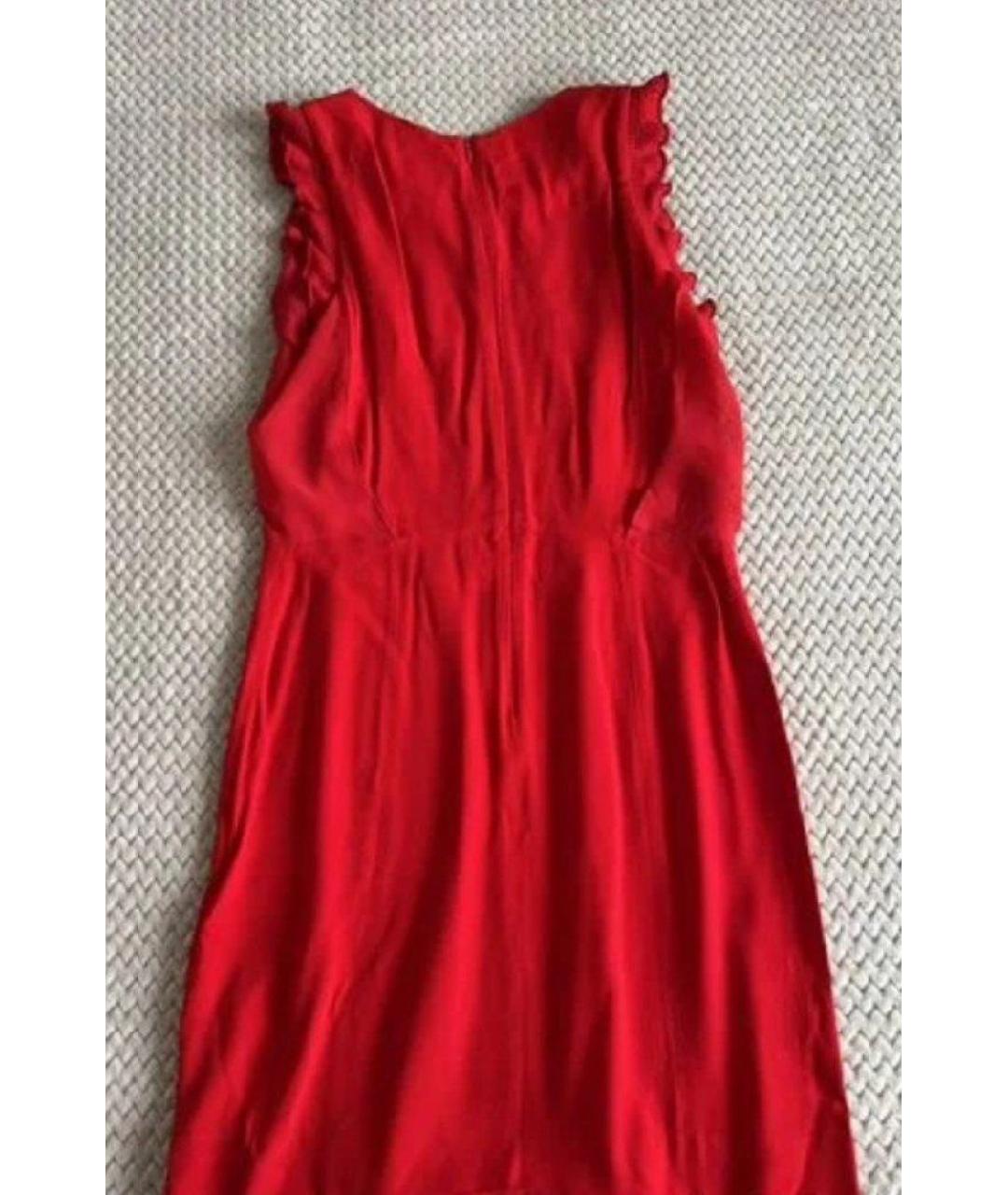 SANDRO Красное вискозное коктейльное платье, фото 2