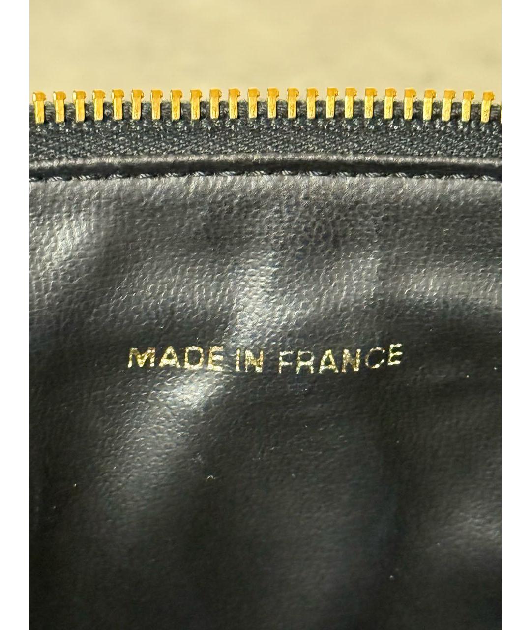 CHANEL Черная кожаная сумка с короткими ручками, фото 7