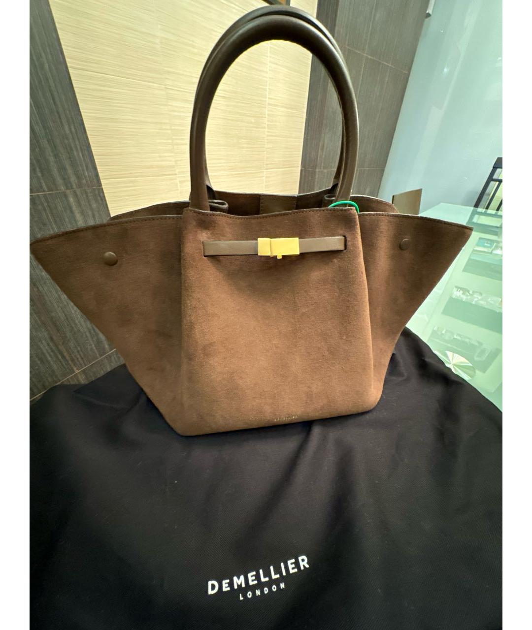 DEMELLIER Коричневая замшевая сумка тоут, фото 3