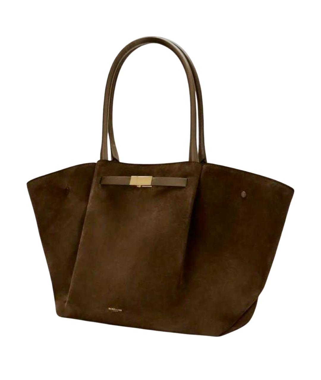 DEMELLIER Коричневая замшевая сумка тоут, фото 1