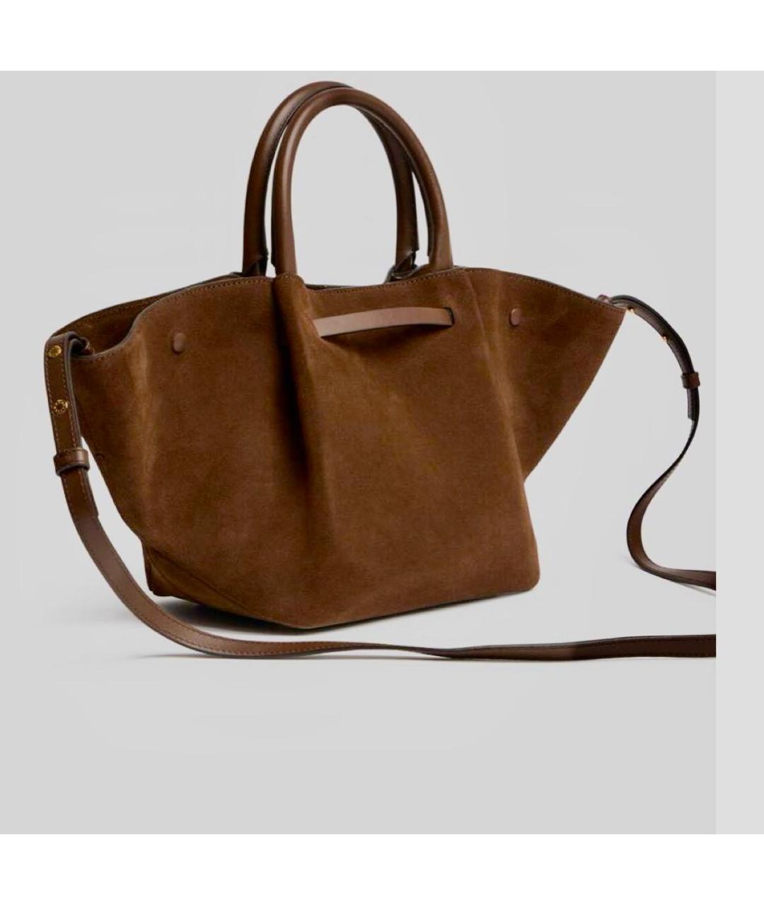 DEMELLIER Коричневая замшевая сумка тоут, фото 2