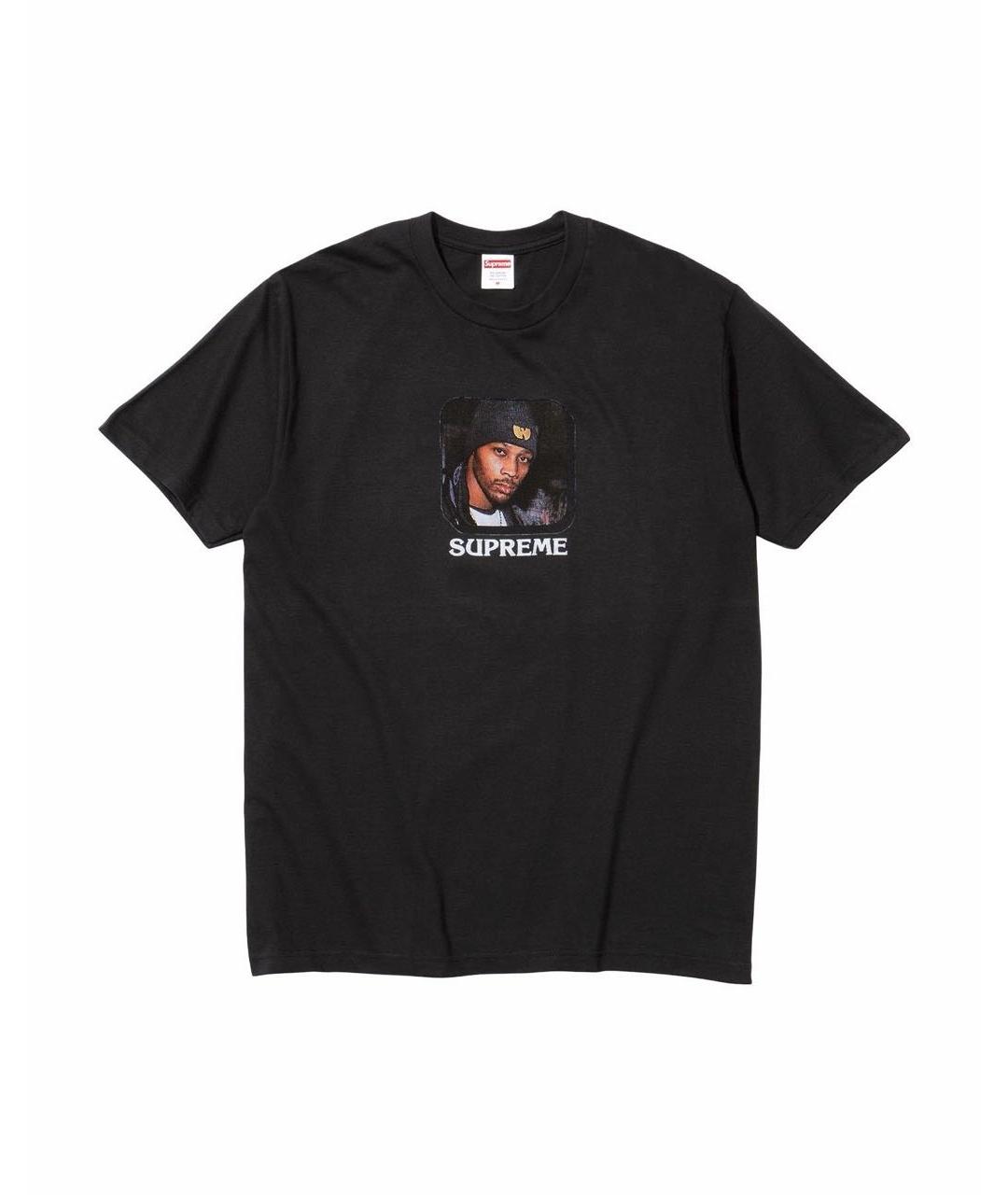 SUPREME Черная хлопковая футболка, фото 1