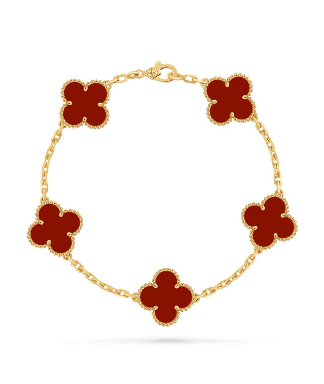 VAN CLEEF & ARPELS Красный браслет из желтого золота, фото 5