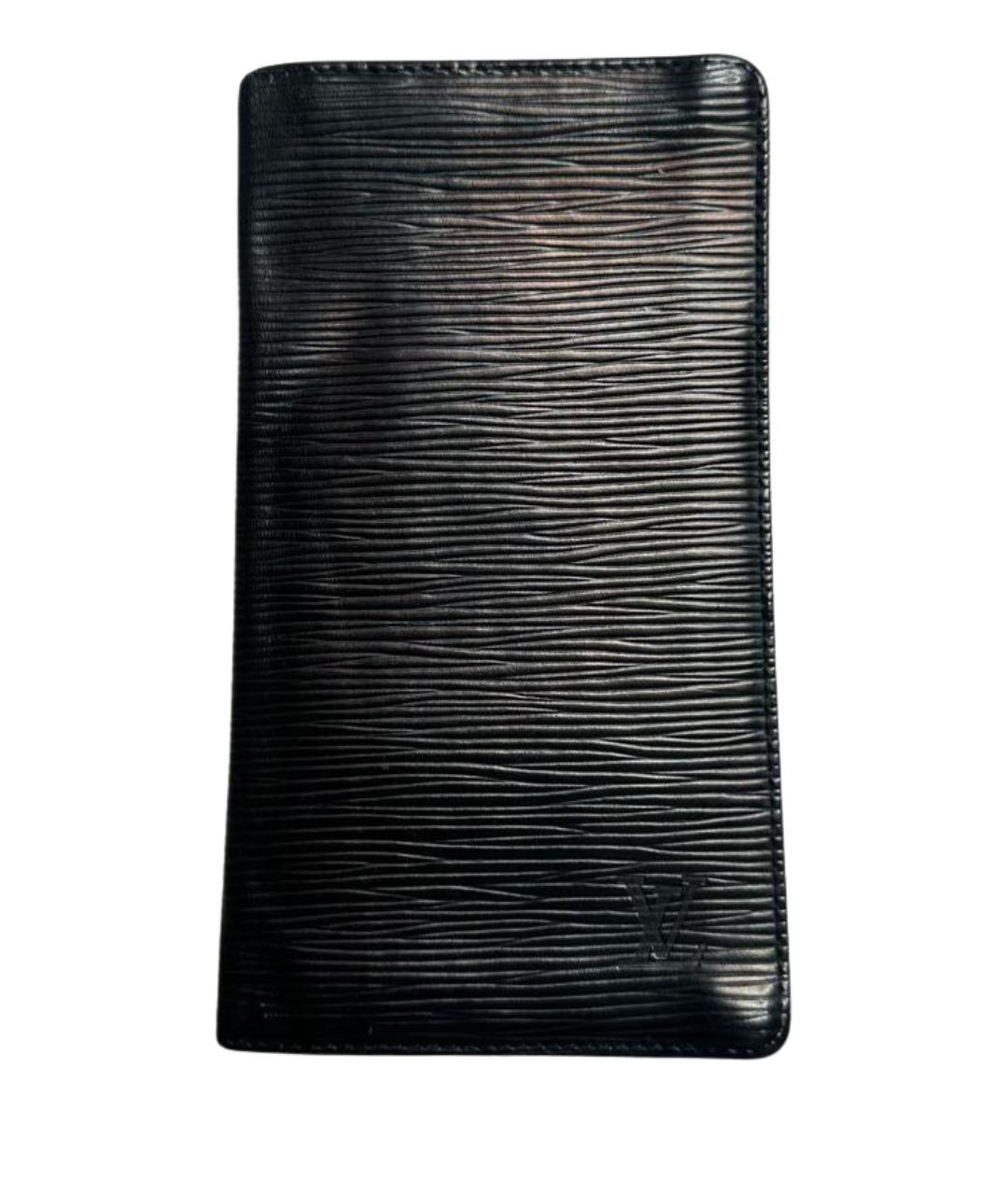 LOUIS VUITTON Черный кожаный кошелек, фото 1