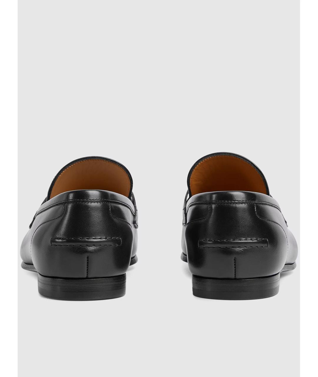 GUCCI Черные кожаные лоферы, фото 5