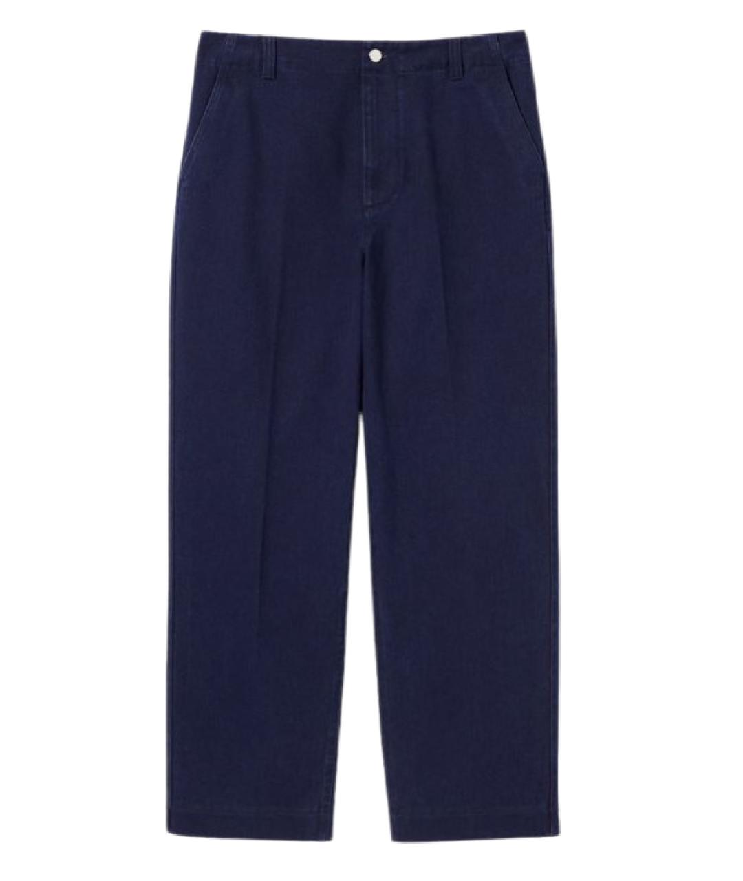 GUCCI Синие хлопковые повседневные брюки, фото 1