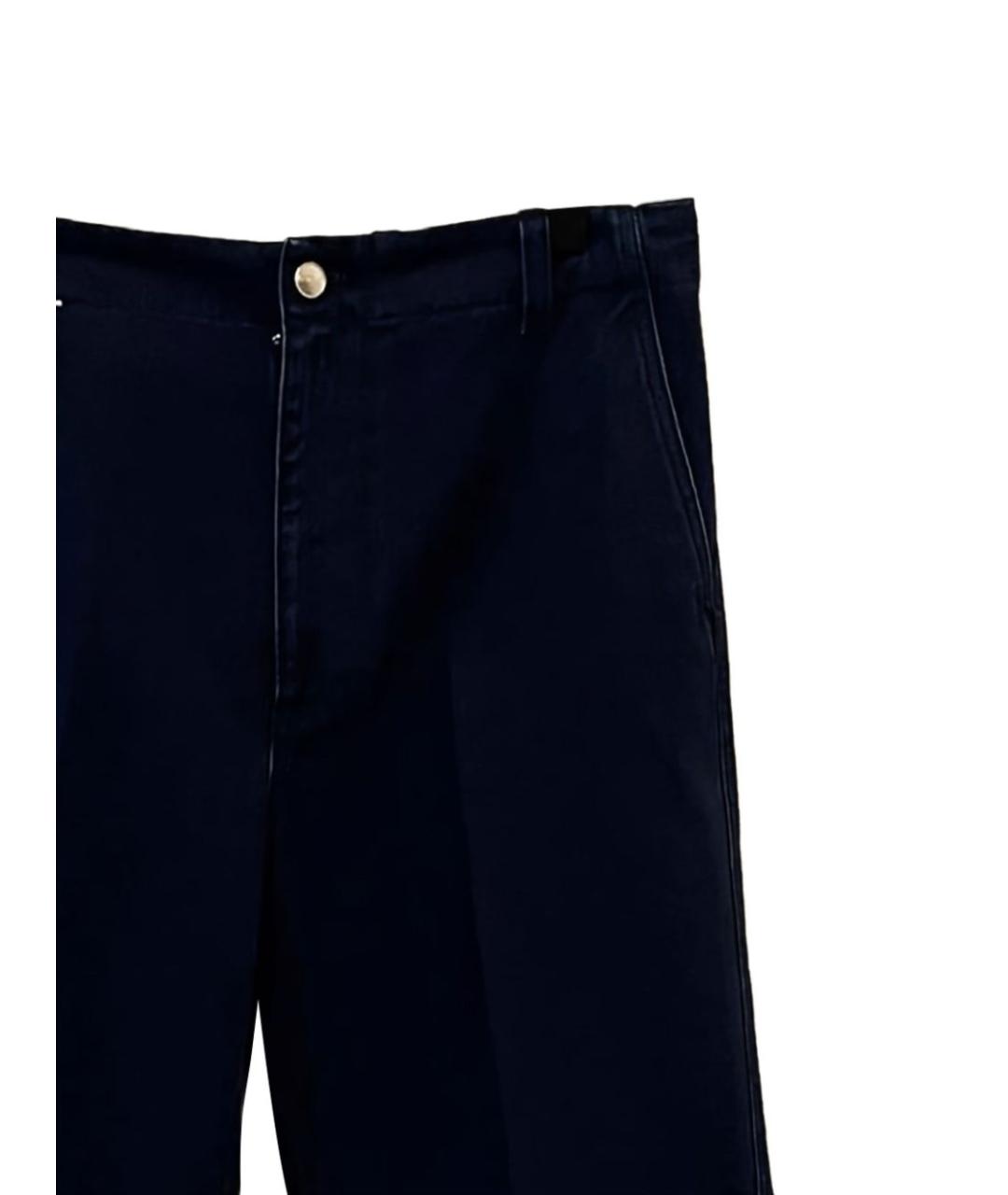 GUCCI Синие хлопковые повседневные брюки, фото 4