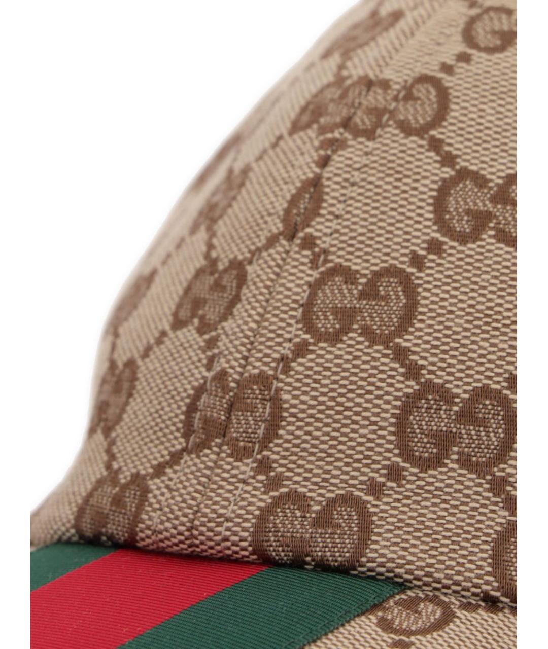 GUCCI Бежевая синтетическая кепка/бейсболка, фото 3