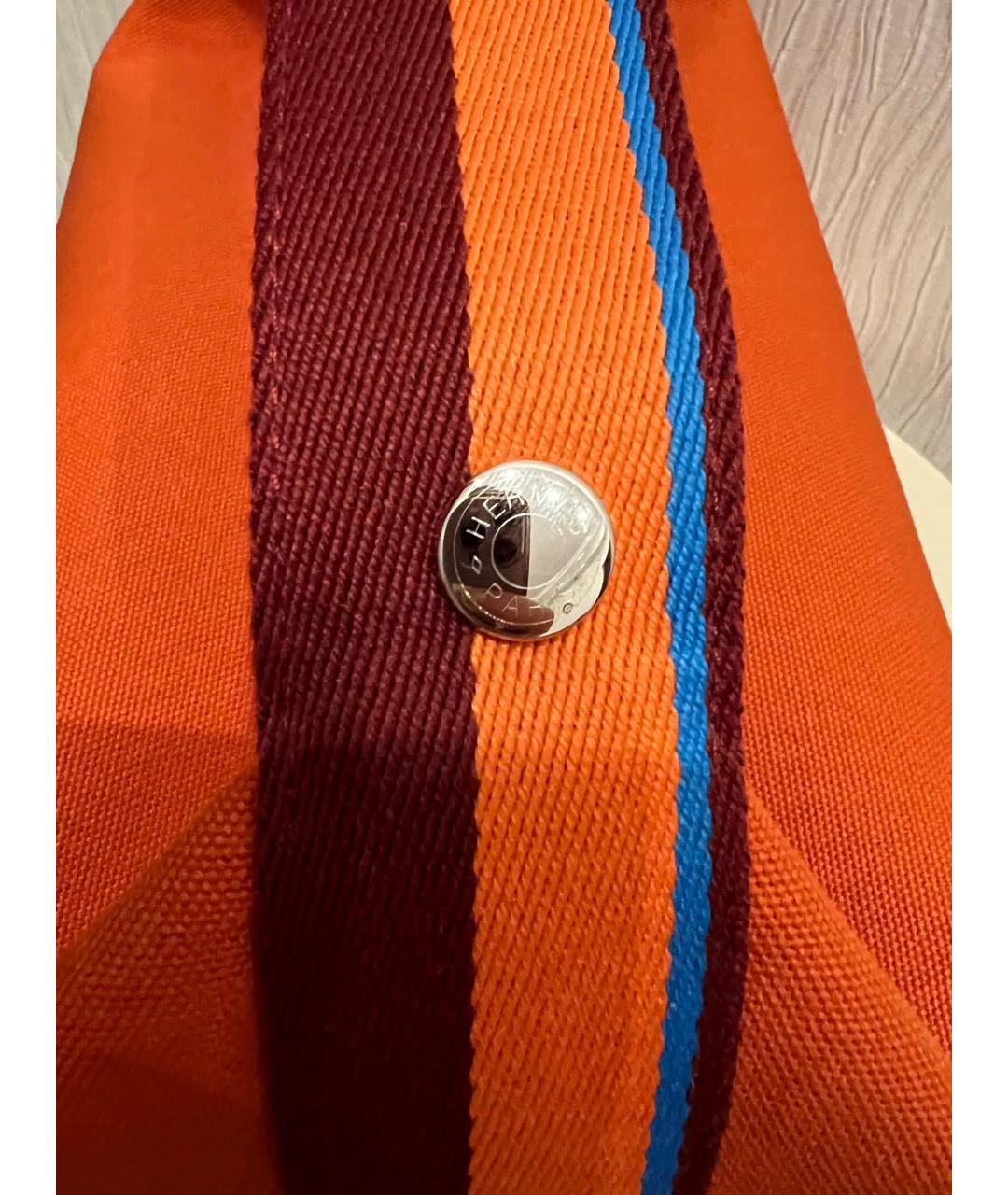 HERMES Оранжевая хлопковая косметичка, фото 4