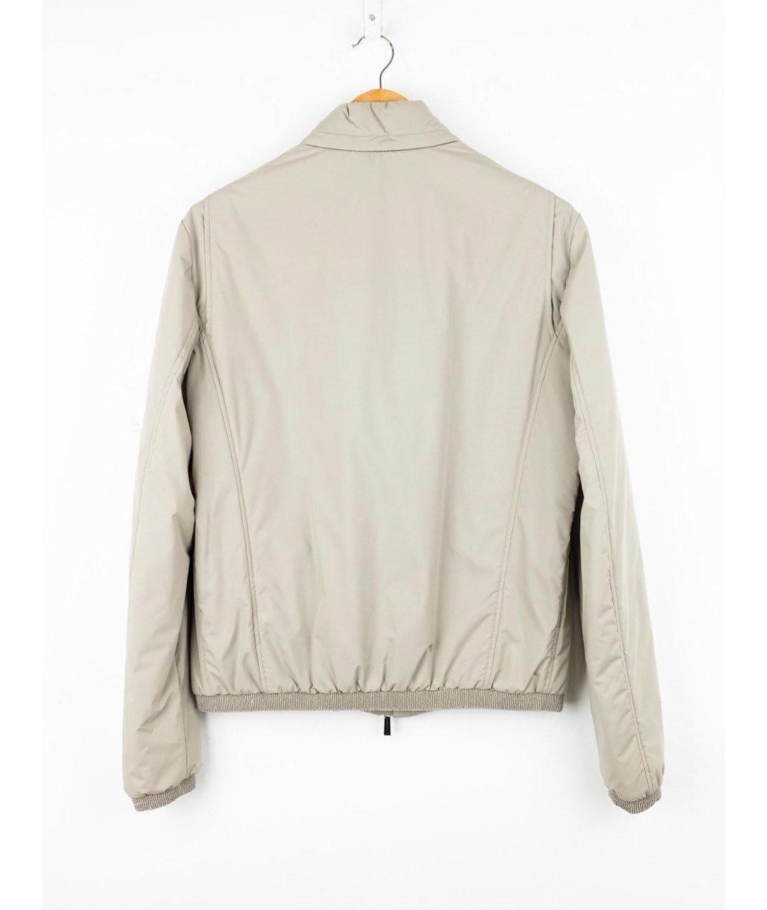 MOORER Бежевый полиуретановый пуховик, фото 2