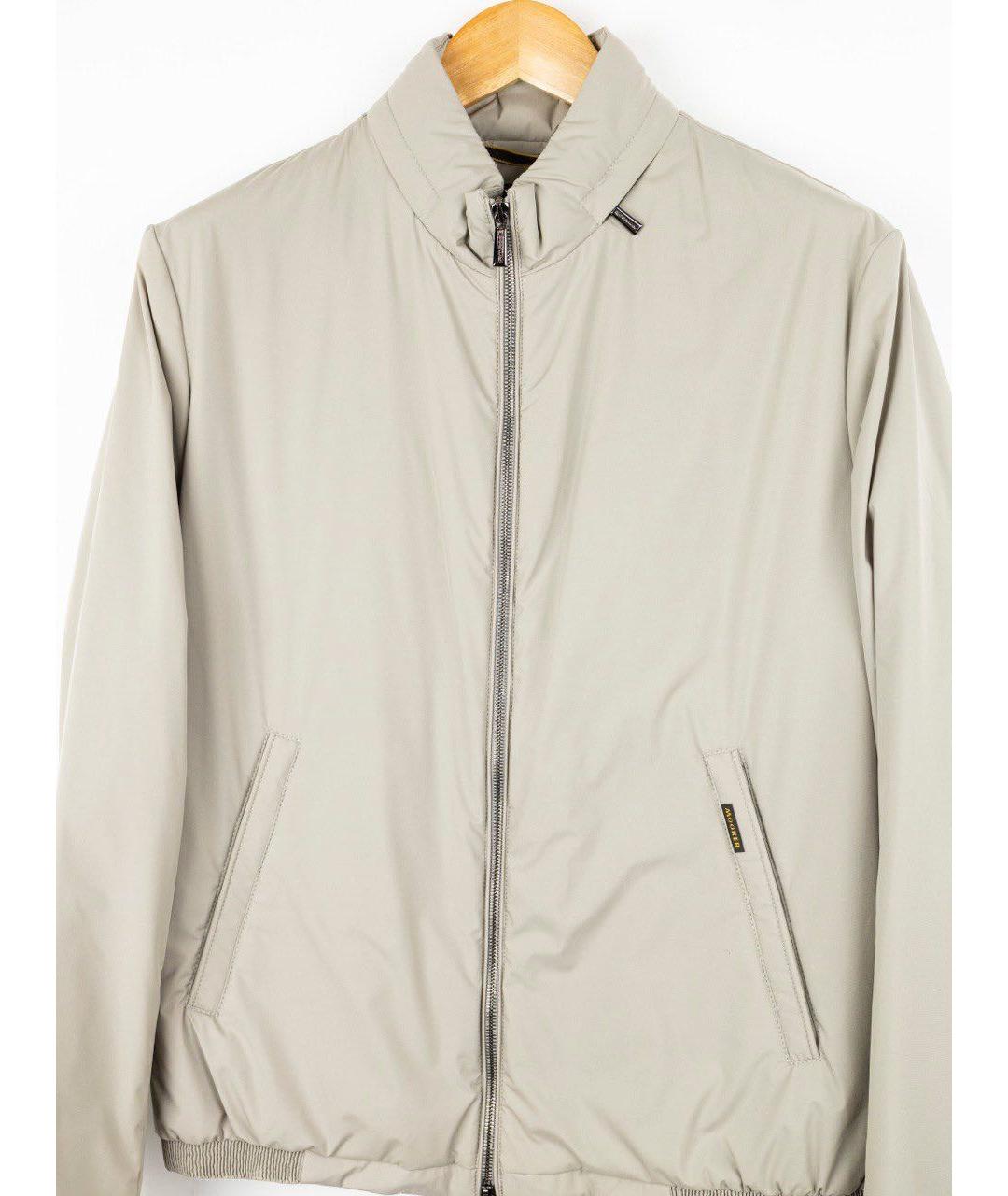 MOORER Бежевый полиуретановый пуховик, фото 3