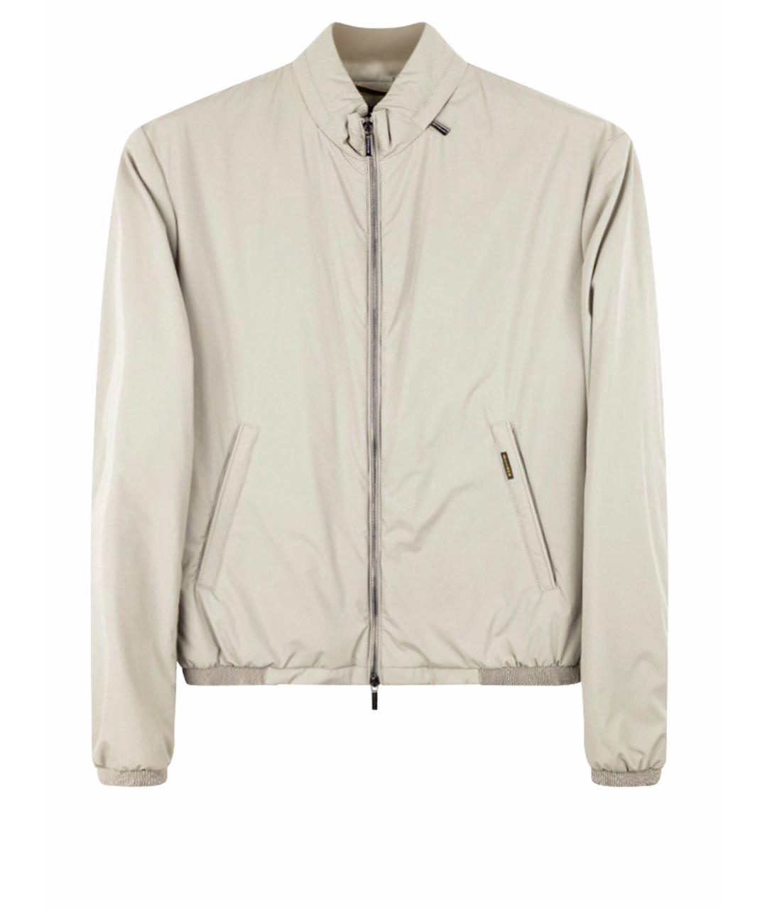 MOORER Бежевый полиуретановый пуховик, фото 1