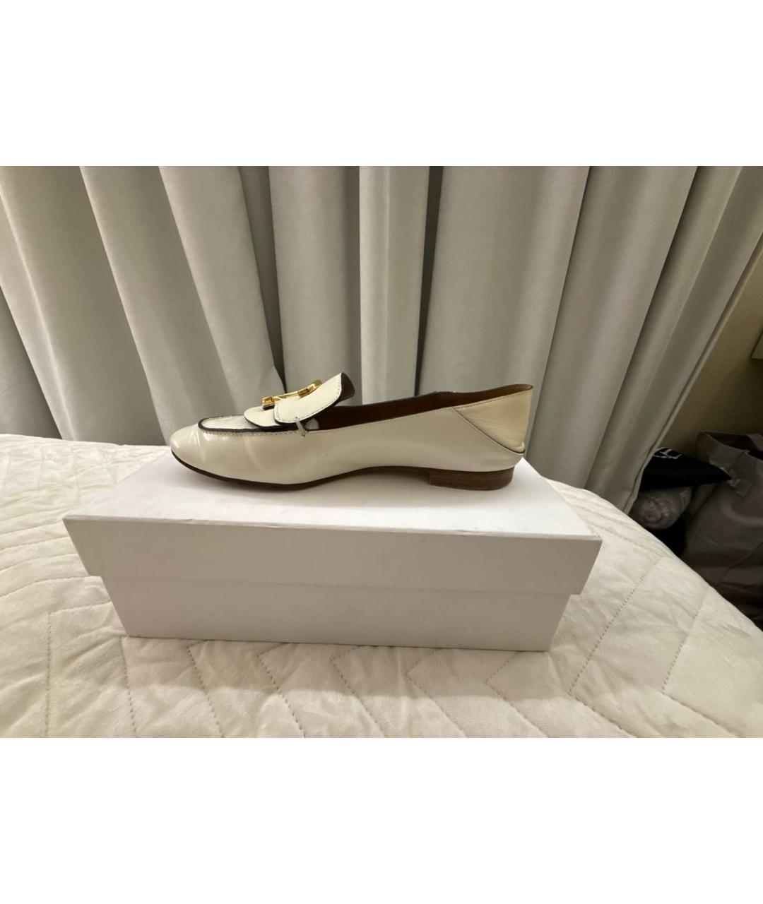 CHLOE Белые кожаные лоферы, фото 7