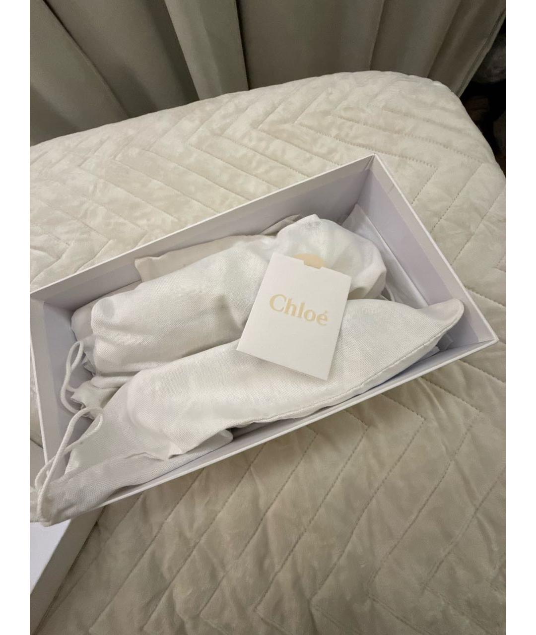 CHLOE Белые кожаные лоферы, фото 5