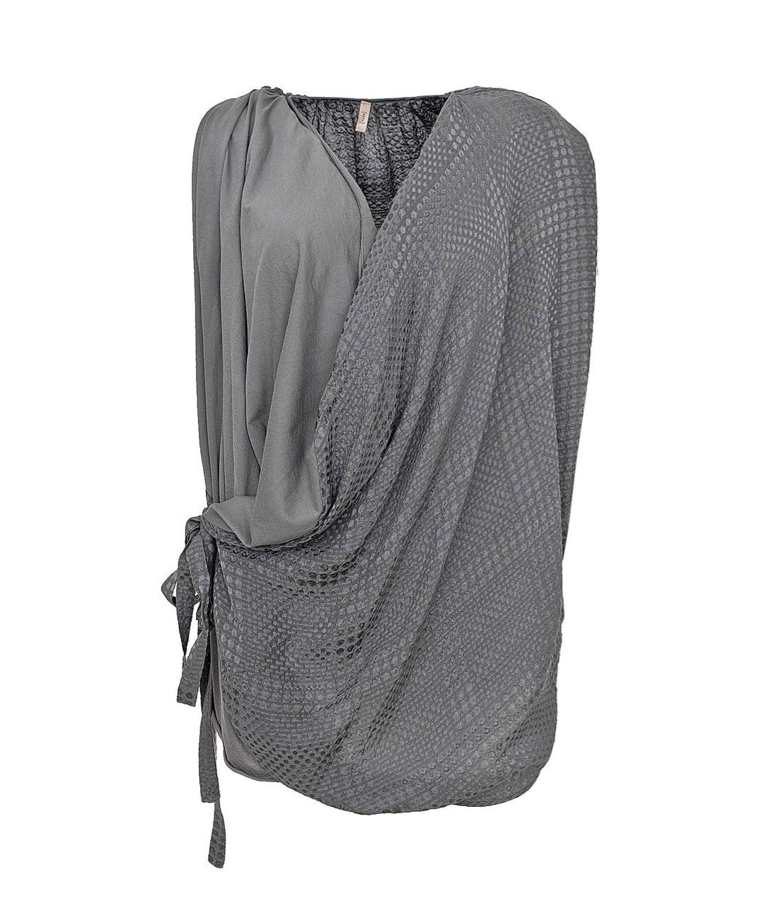 NUDE Серая шелковая блузы, фото 1