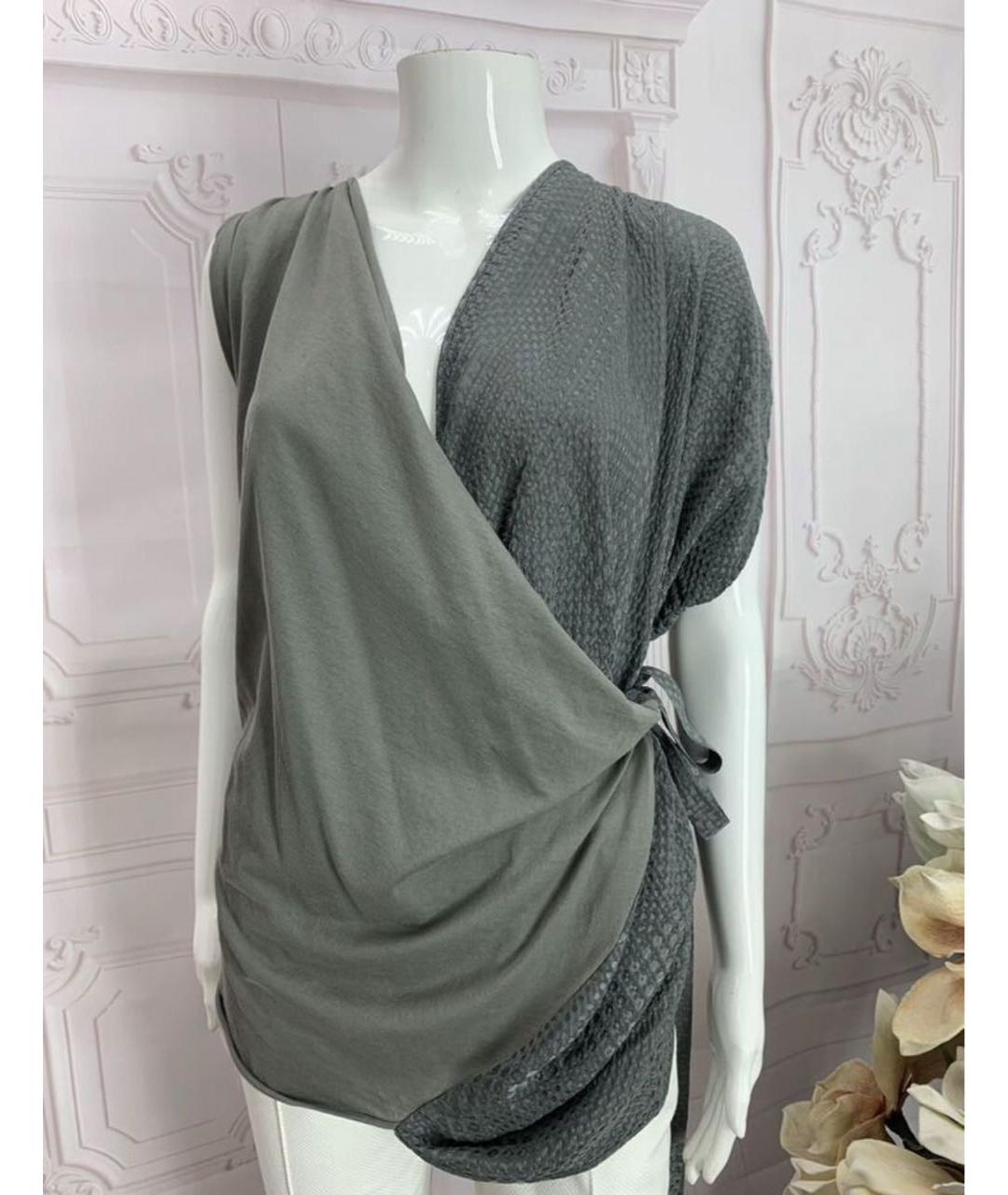 NUDE Серая шелковая блузы, фото 6