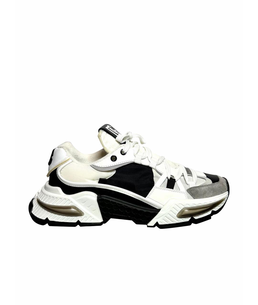 DOLCE&GABBANA Белые кожаные низкие кроссовки / кеды, фото 1